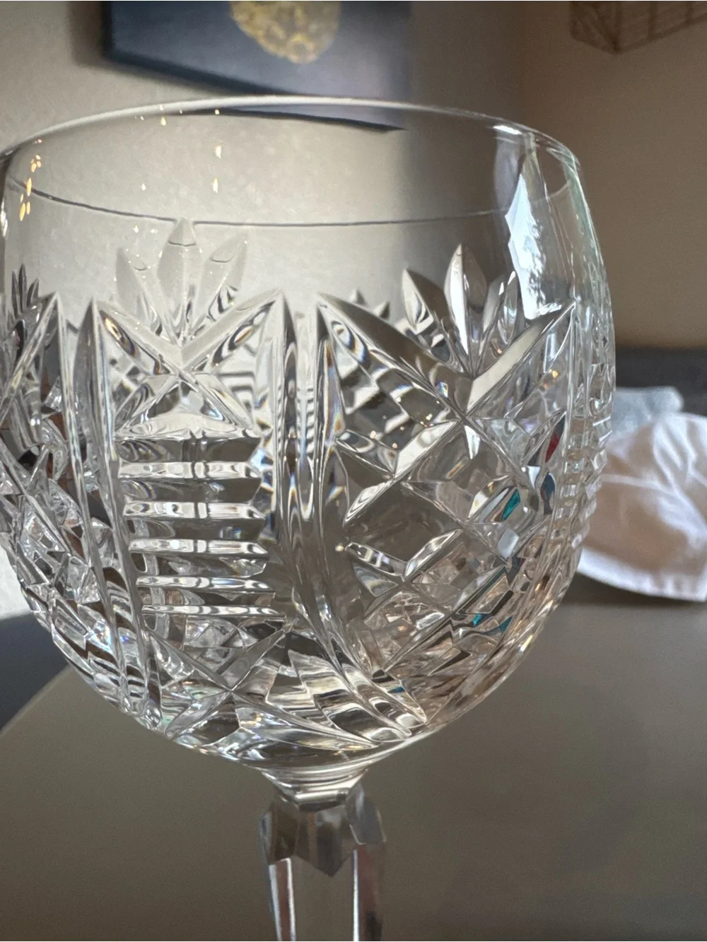 Just me…Waterford Clare Crystal wine Goblet 6⅞” Irish Crystal Vintage Signed